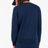 CHAMPION COTTON BLEND SWEATSHIRT WITH FRONT LOGO LETTERING - NAVY